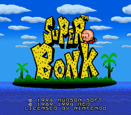 Super Bonk (USA) Title Screen